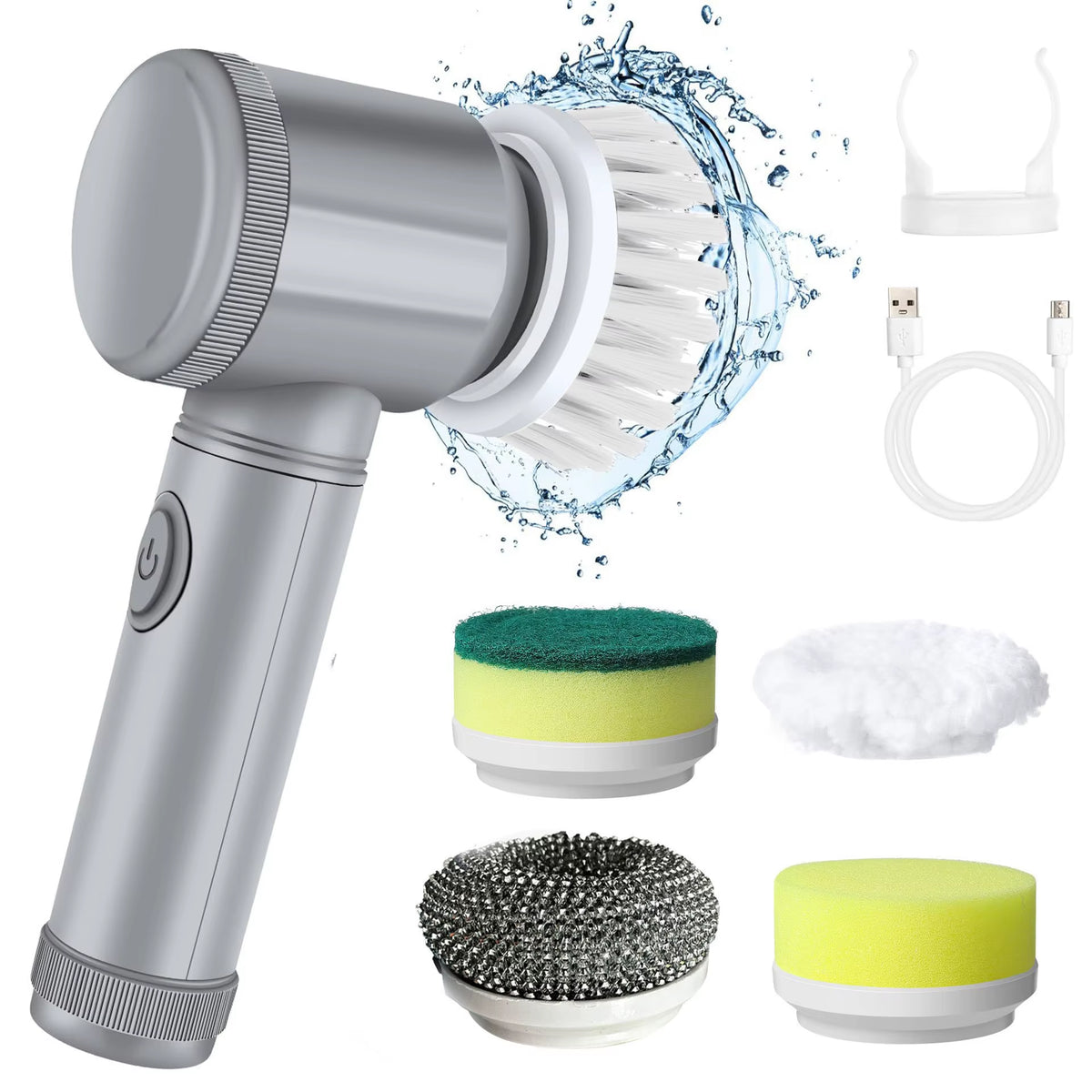 Multifunctional Handheld Wireless Electric Cleaning Brush, Kitchen Dish Washing Brush