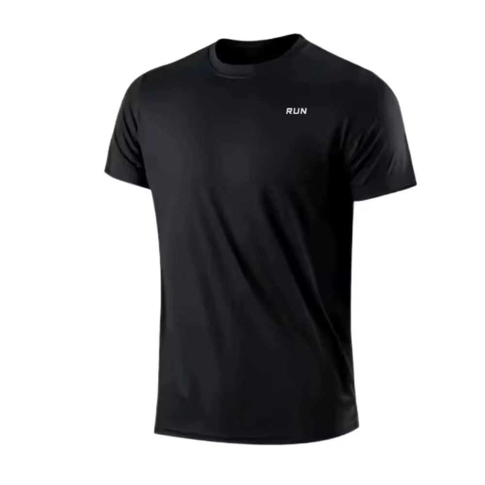 Fitness T-Shirt - New Summer Men'S Quick-Drying Running Fitness Sports Shirt - Men'S Short-Sleeved Fitness Top