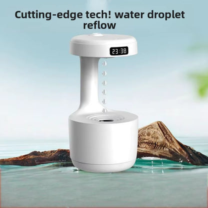 Anti-Gravity Plastic Ultrasonic Humidifier Humidistat USB Powered Silent 36Db Anti-Dry Burning Night Light 0.5-1L Capacity