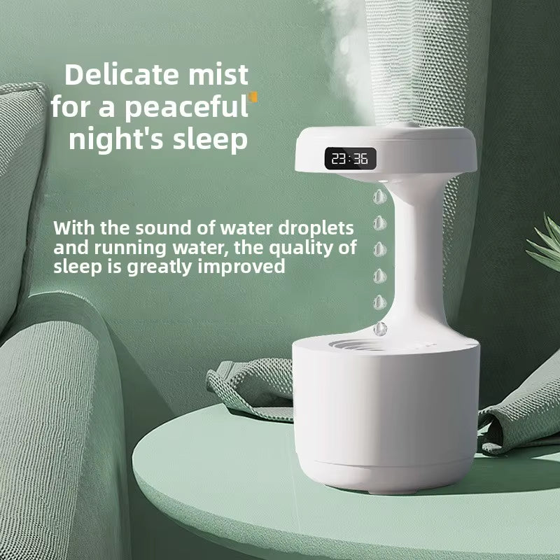 Anti-Gravity Plastic Ultrasonic Humidifier Humidistat USB Powered Silent 36Db Anti-Dry Burning Night Light 0.5-1L Capacity