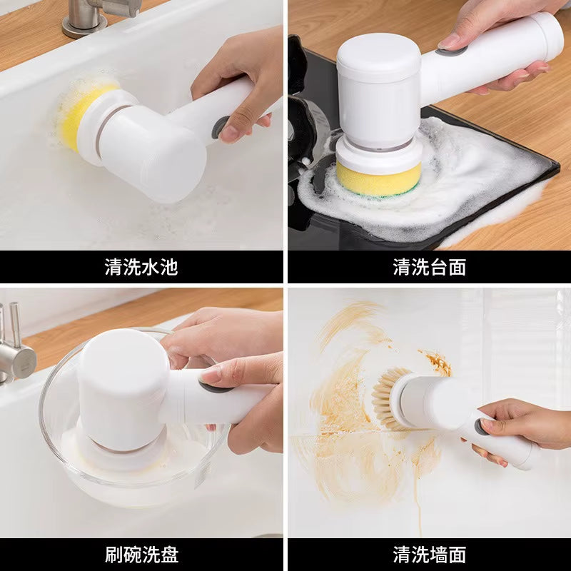 Multifunctional Handheld Wireless Electric Cleaning Brush, Kitchen Dish Washing Brush