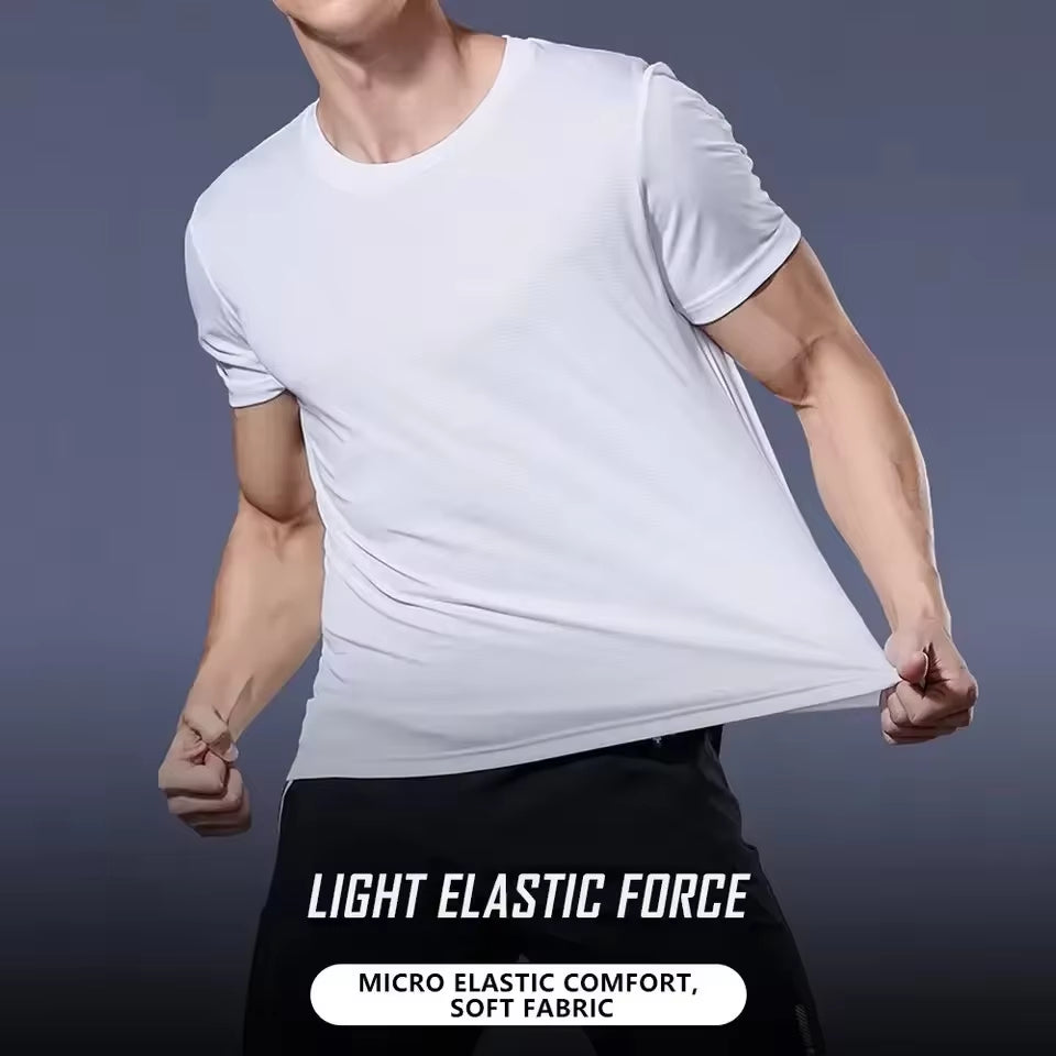 Fitness T-Shirt - New Summer Men'S Quick-Drying Running Fitness Sports Shirt - Men'S Short-Sleeved Fitness Top